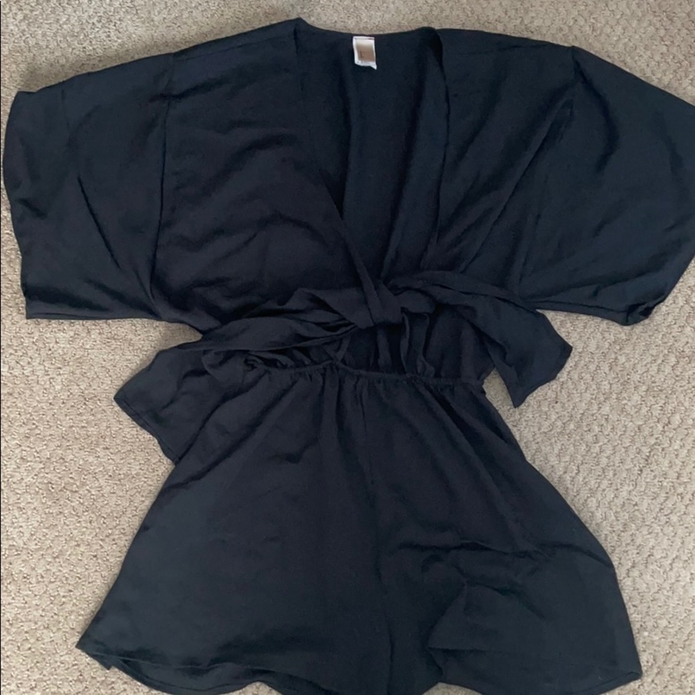 Black Tie Front Romper